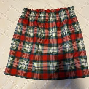 Sz 4 jcrew mini skirt holiday plaid